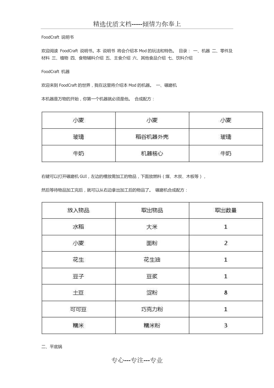 我的世界食品工艺.doc_第1页