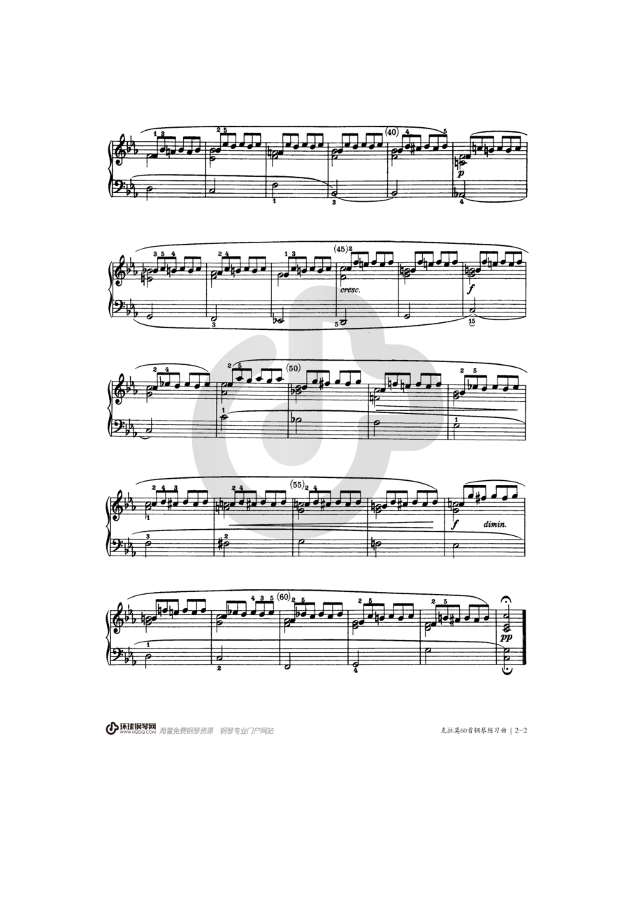 克拉莫60首钢琴练习曲11 钢琴谱.docx_第2页