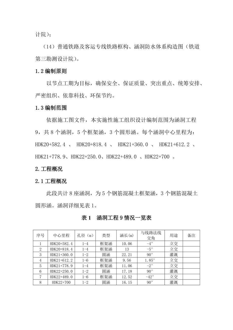 涵洞工程实施性施工组织设计.doc_第3页