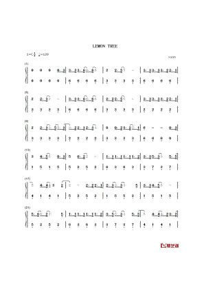 Lemon Tree钢琴简谱 数字双手 Fool's Garden 钢琴谱.docx