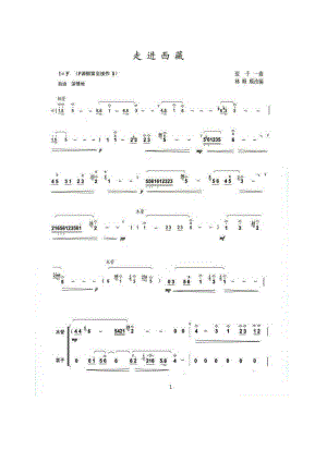 走进西藏 笛箫曲谱.docx