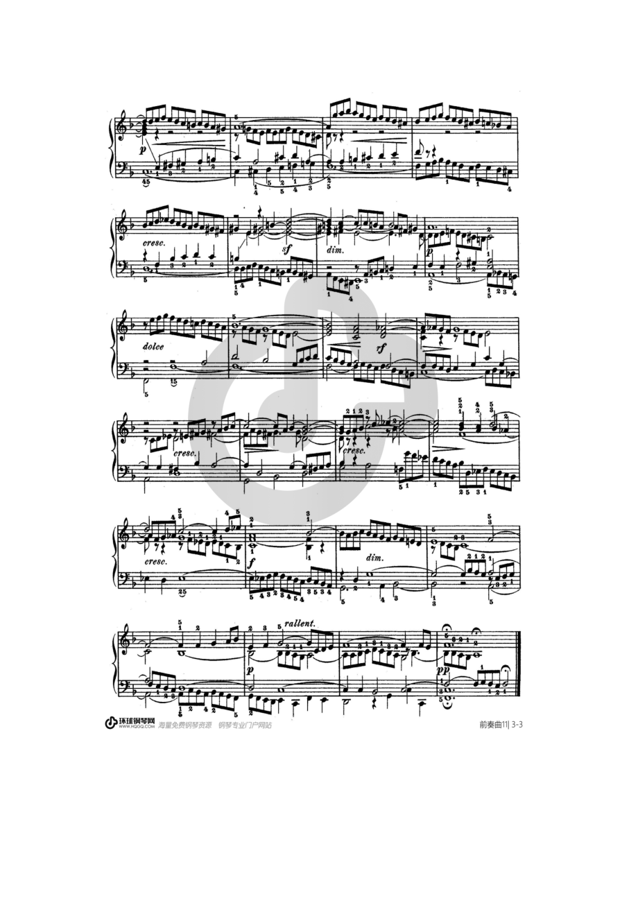 第十一首BWV880（选自《十二平均律》下册） 钢琴谱.docx_第3页