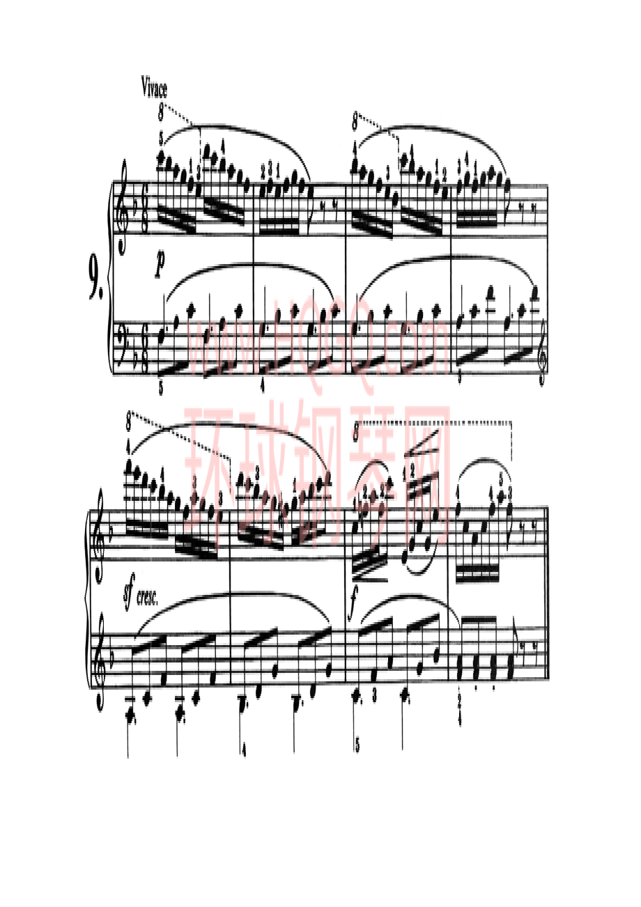 车尔尼821钢琴八小节练习曲160首 钢琴谱_8.docx_第1页