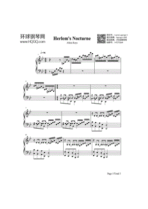 Harlem's Nocturne 钢琴谱.docx