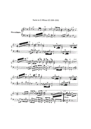 g小调第七组曲 Suite No.7 in g Minor HWV 432 钢琴谱.docx