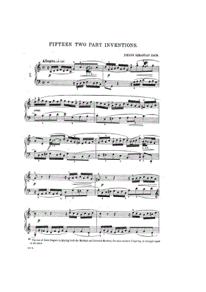 二部创意曲和三部创意曲 Inventions and Sinfonias BWV 772 钢琴谱_1.docx