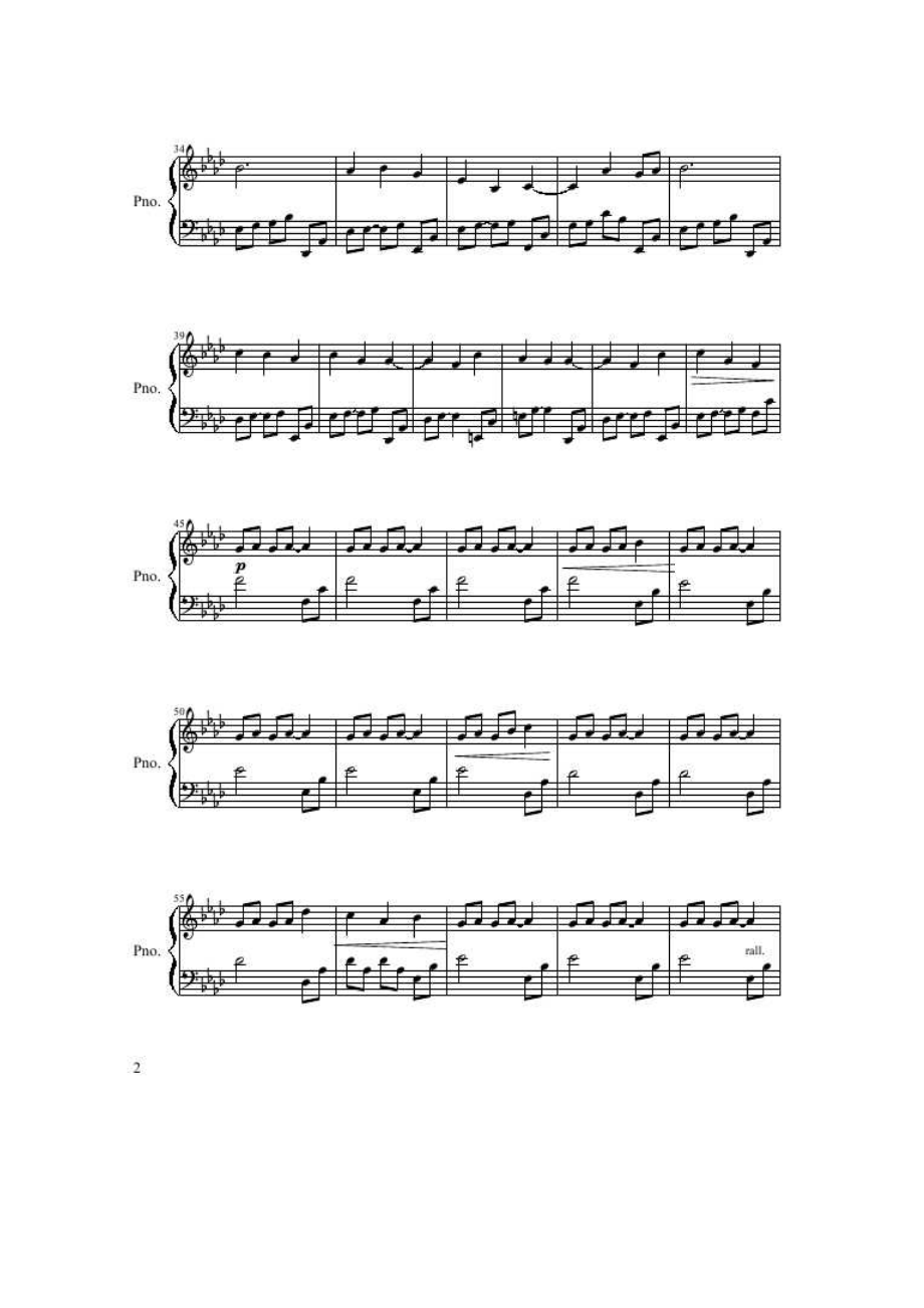 Kingdom Hearts 国王之心 钢琴谱_17.docx_第2页