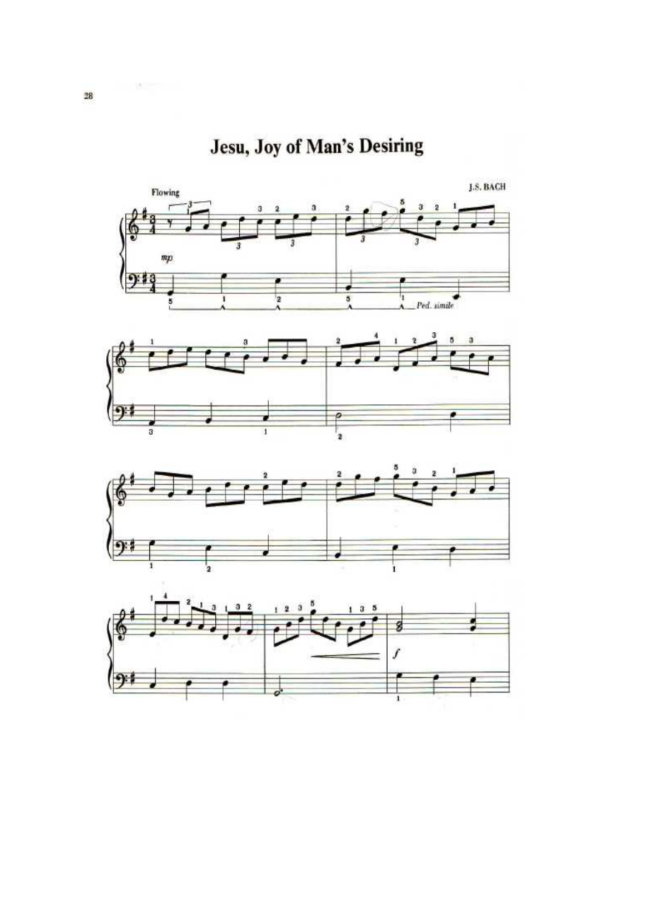 Jesu,Joy of Man's Desiring 钢琴谱.docx_第1页