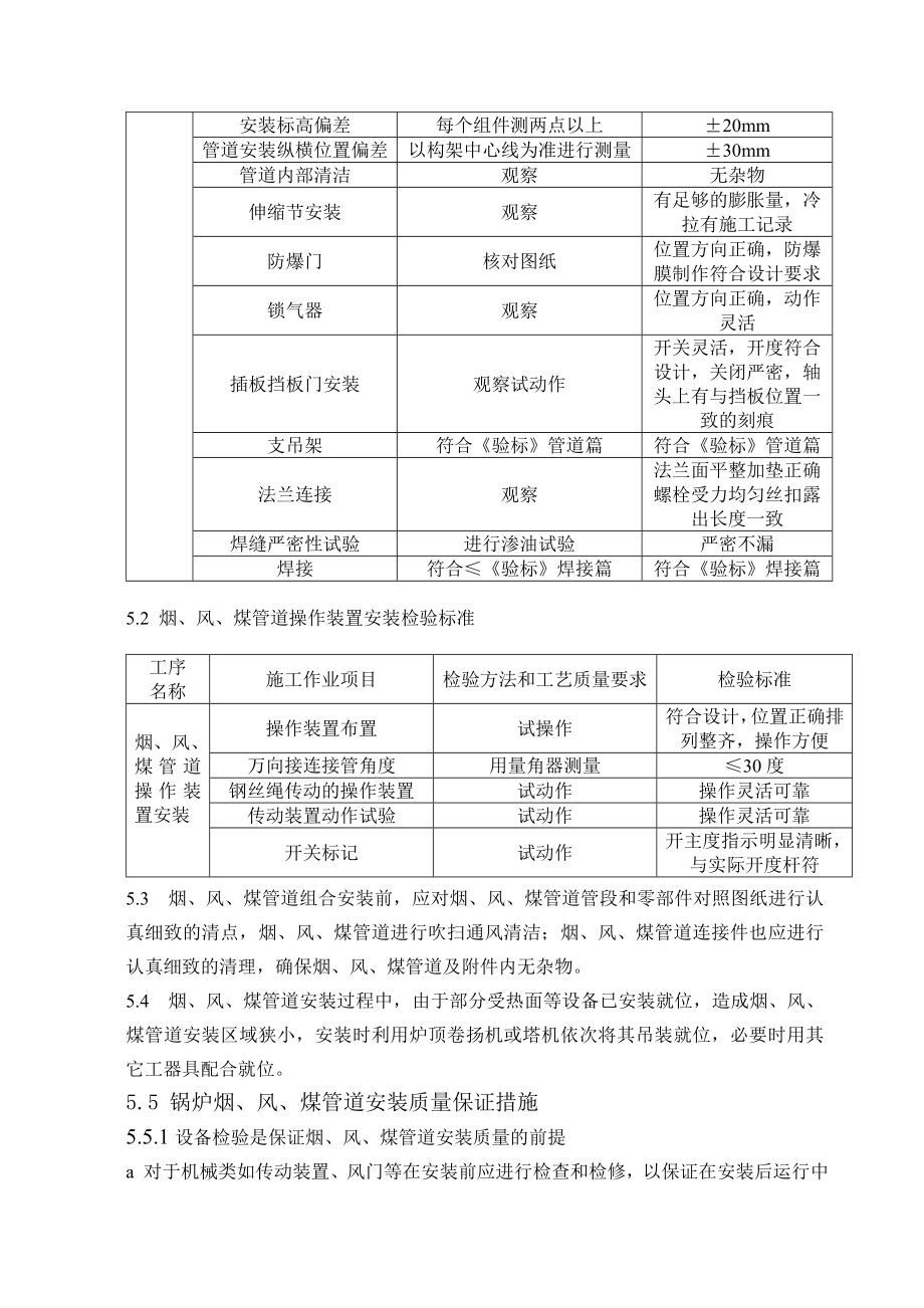 热电厂锅炉安装烟、风、煤管道施工作业指导书.doc_第3页