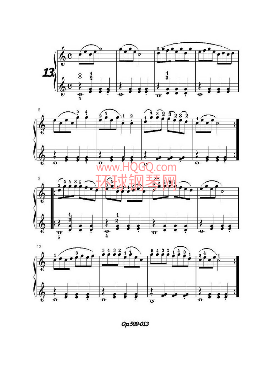 车尔尼练习曲OP599之011钢琴谱.docx_第3页