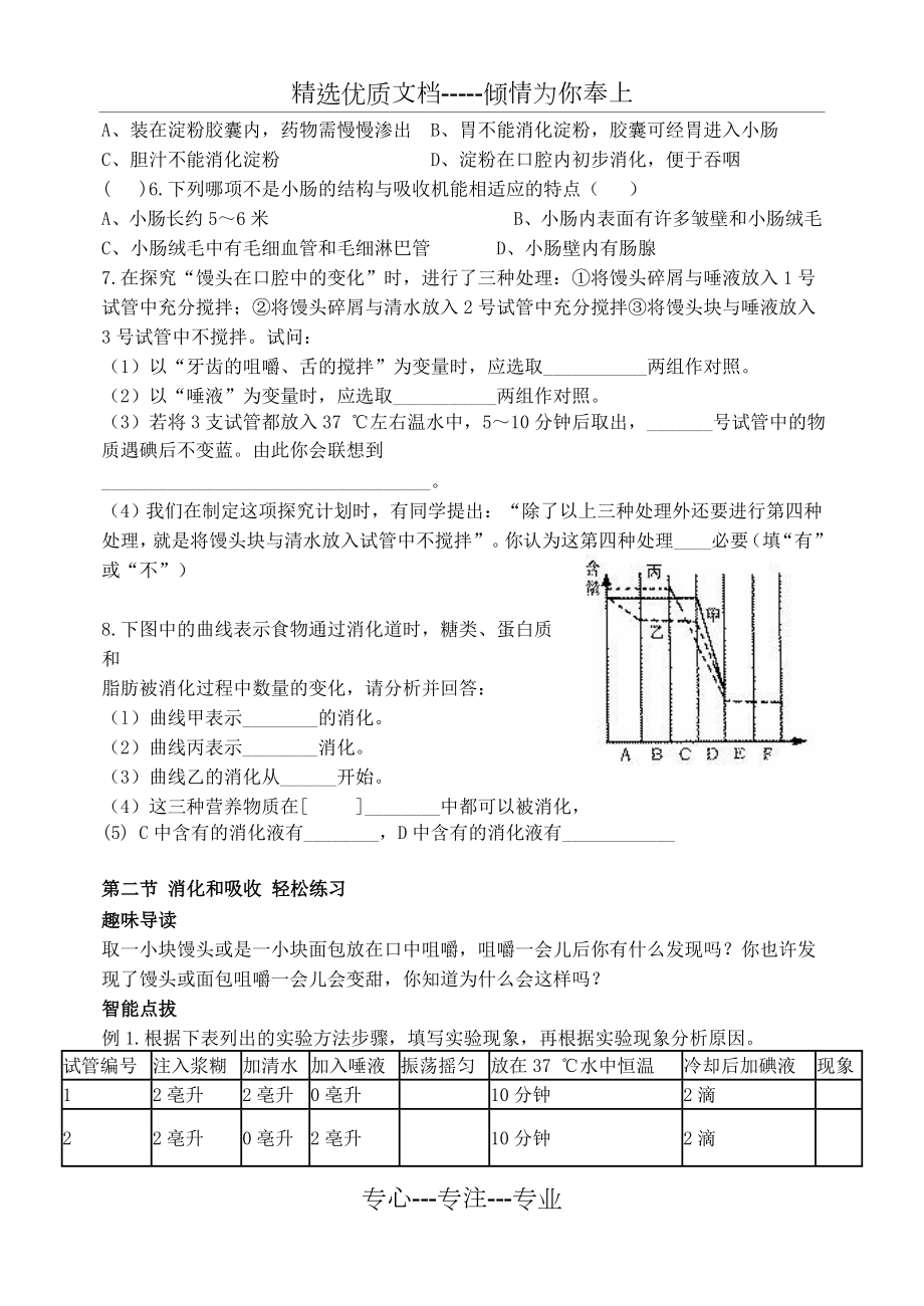 消化和吸收练习题.doc_第2页