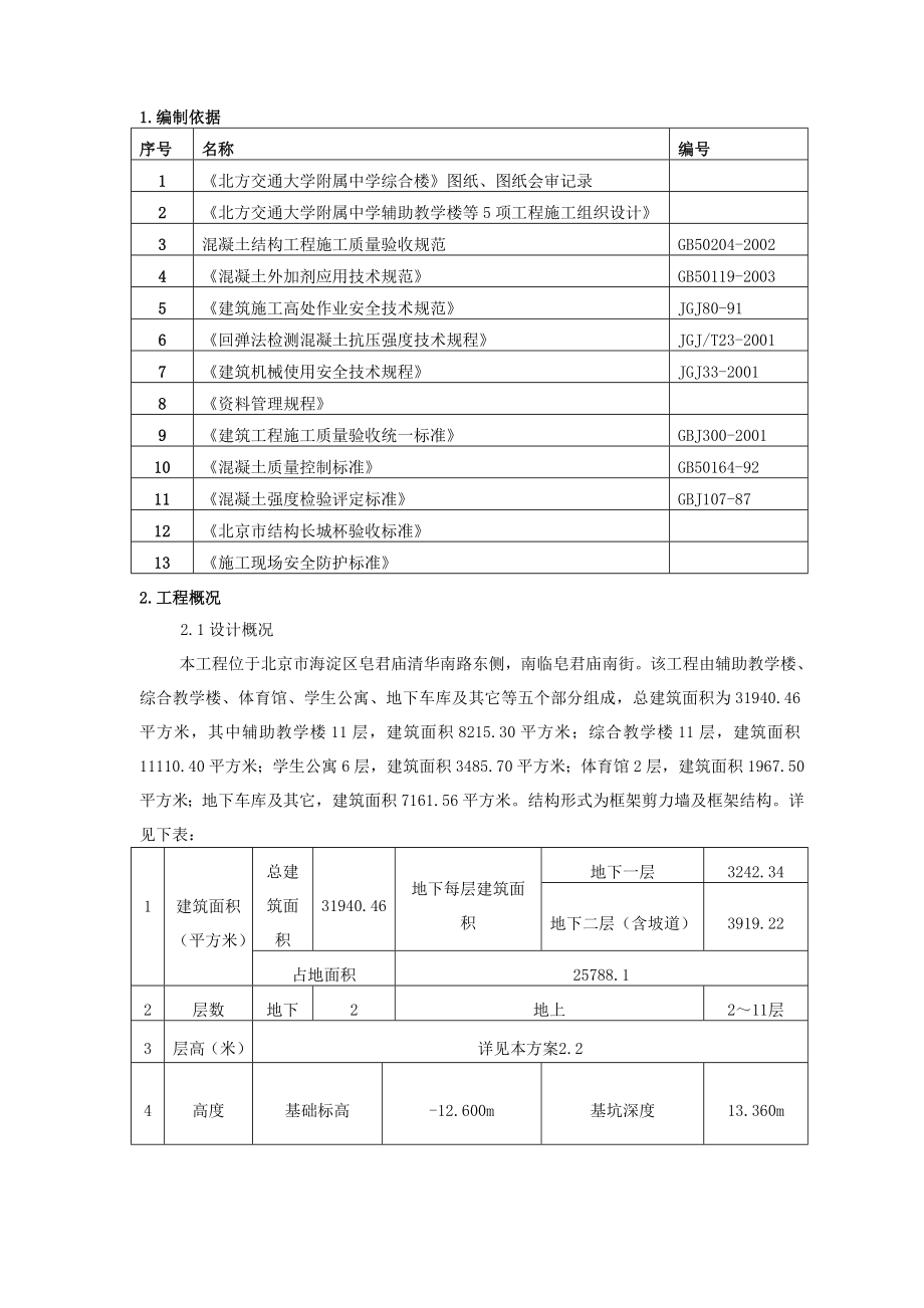 混凝土工程施工方案(10).doc_第1页