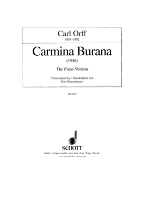 布兰诗歌 Carmina Burana 钢琴谱.docx