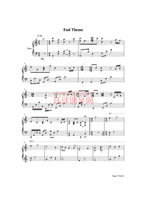 END THEME 钢琴谱_1.docx