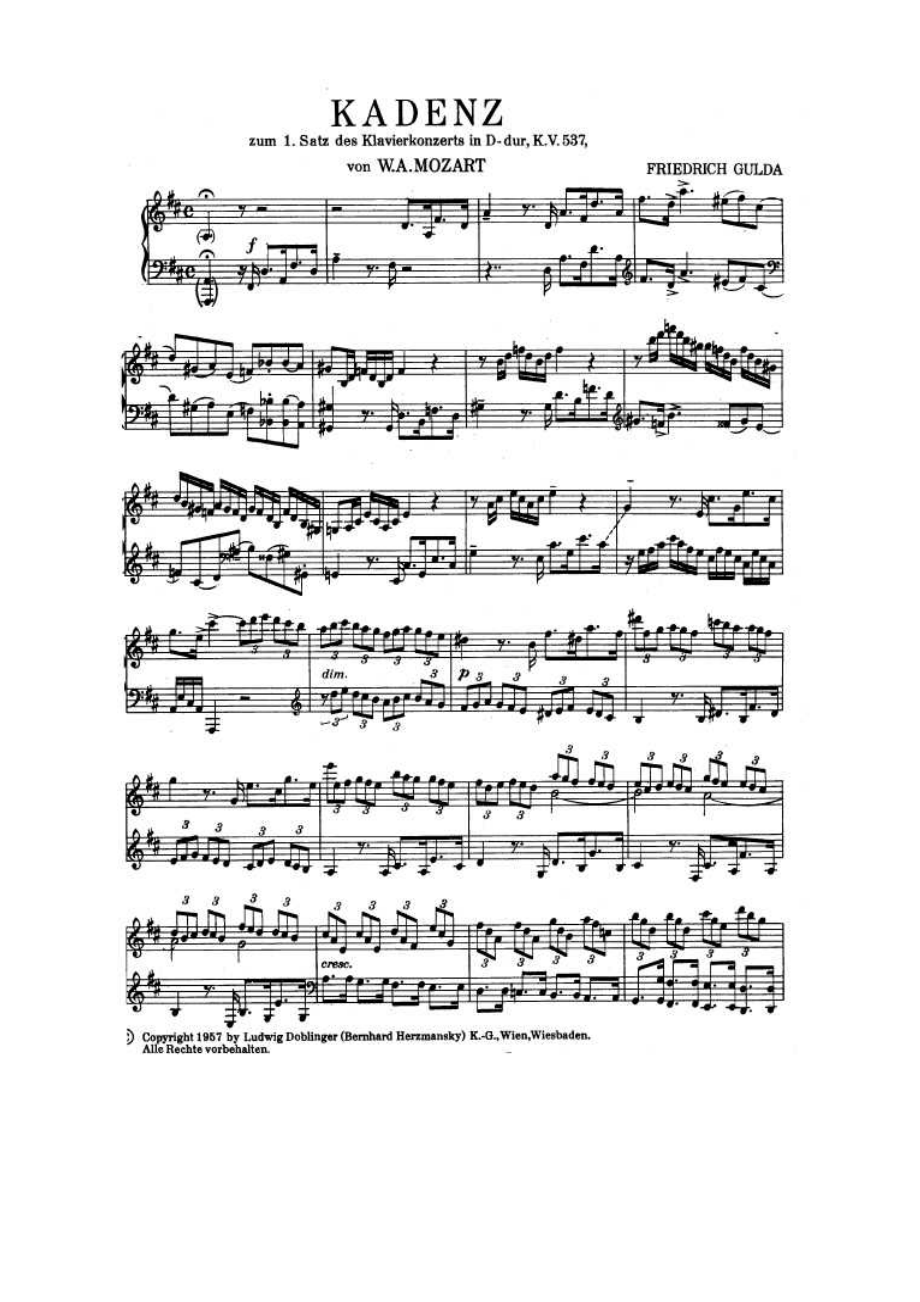 段莫扎特钢琴协奏曲华彩 Cadenzas to Mozart's Piano Concerto 钢琴谱.docx_第3页