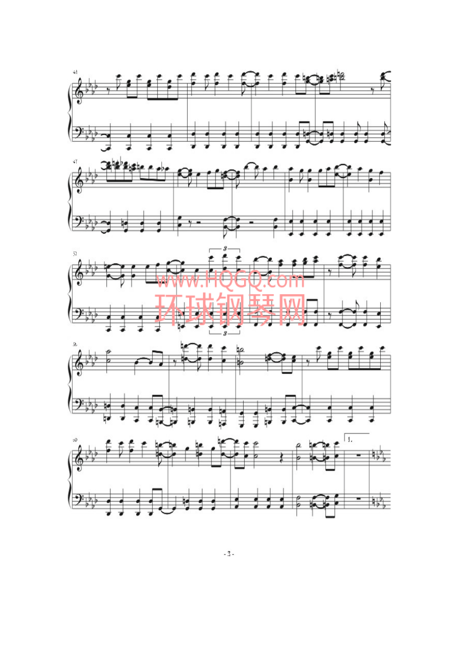 猛烈宇宙交響曲&amp;amp;#12539第七楽章「無限の愛」钢琴谱 钢琴谱.docx_第3页