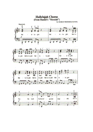 Hallelujah Chorus 钢琴谱.docx
