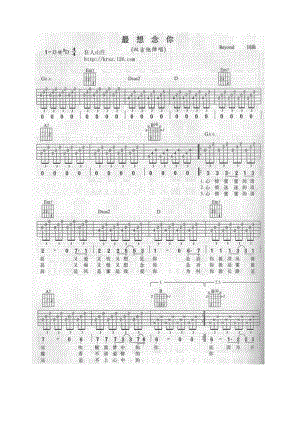 最想念你吉他谱 吉他谱.docx