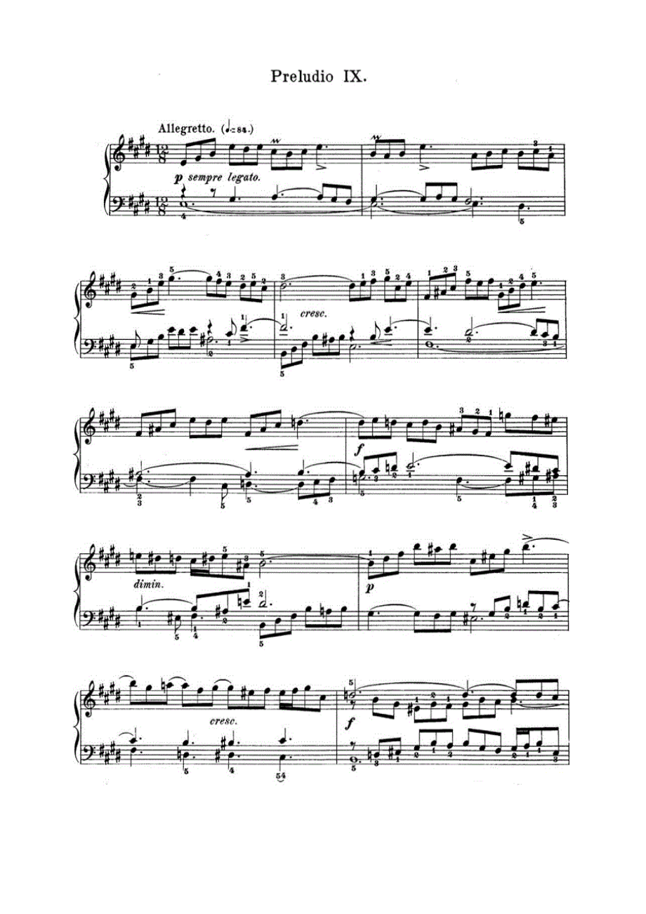 巴赫《平均律钢琴曲集·第一卷》之前奏曲（NO.9） 钢琴谱.docx_第1页