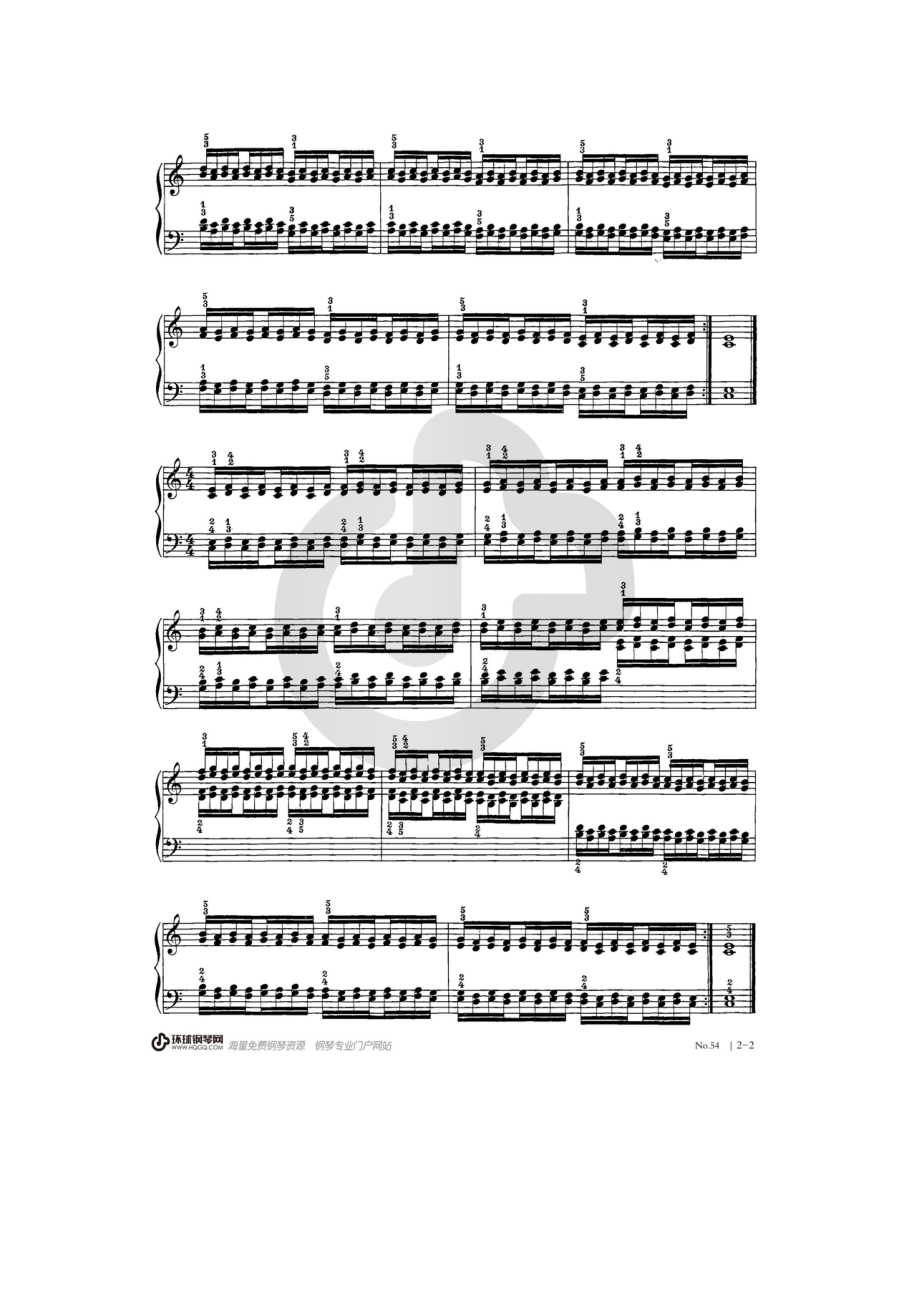 哈农钢琴练指法54 钢琴谱.docx_第2页