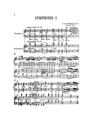 C大调第一交响曲 Symphony No.1 in C Major Op.21 钢琴谱.docx