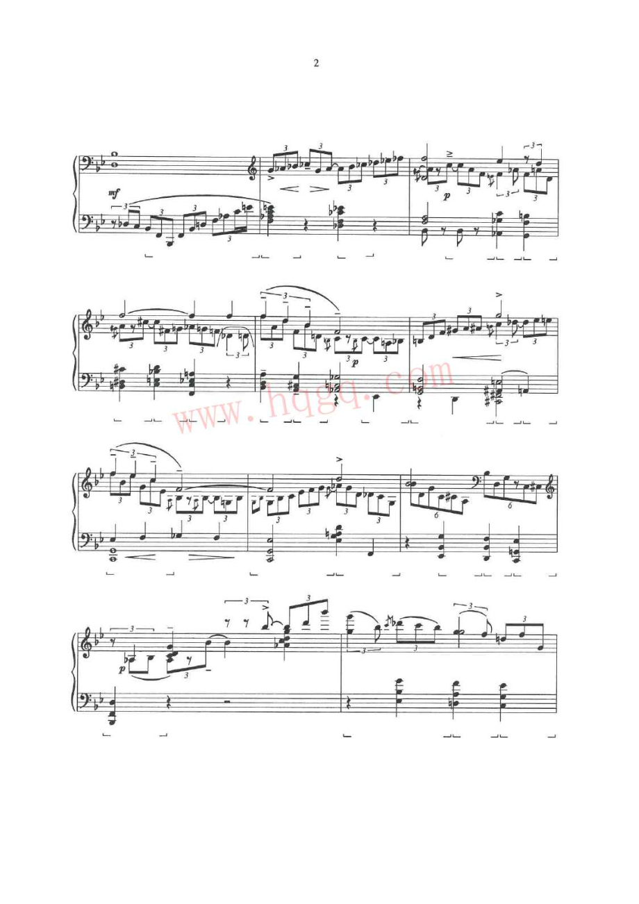 格什温练习曲 Gershwin Etudes 钢琴谱_4.docx_第2页