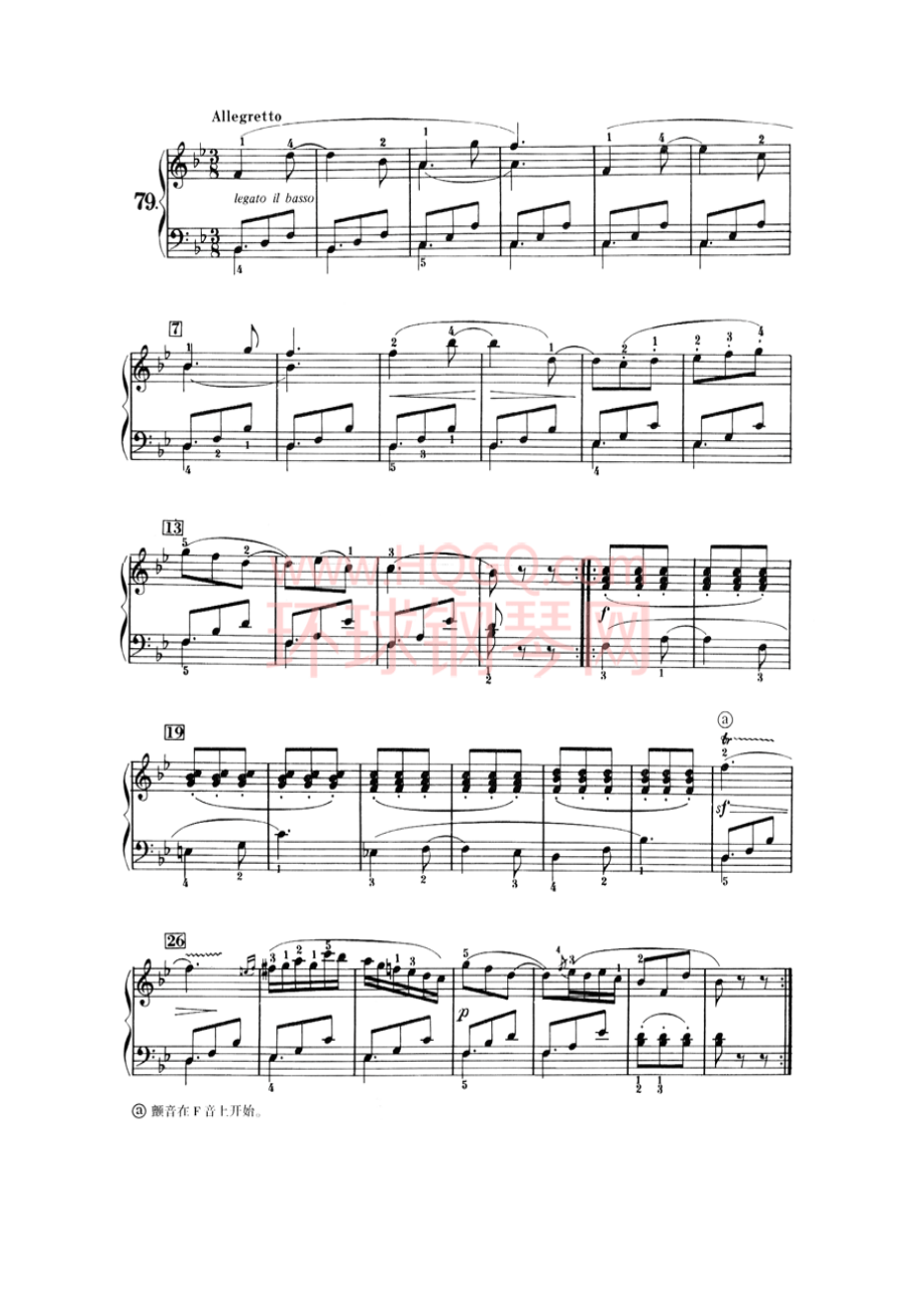 车尔尼钢琴初级教程 钢琴谱_78.docx_第1页