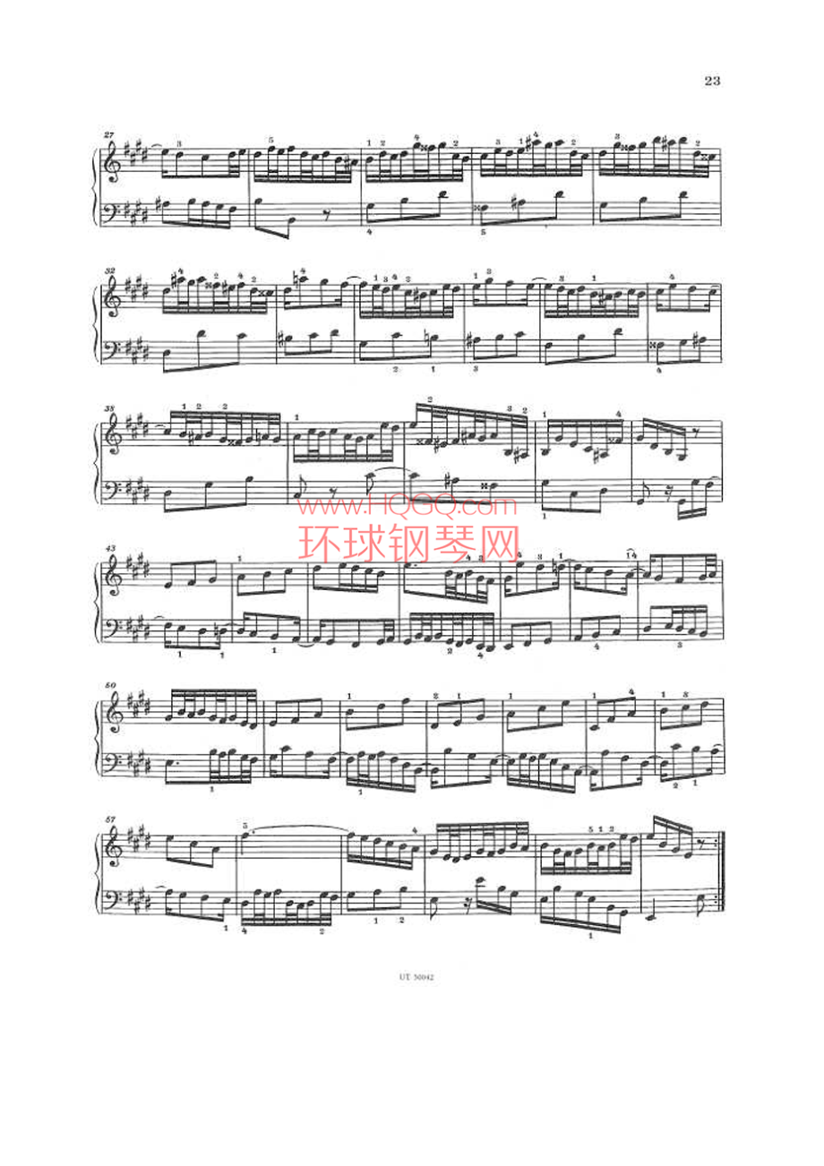 巴赫二部创意曲No.6 E大调BWV 777 钢琴谱.docx_第2页