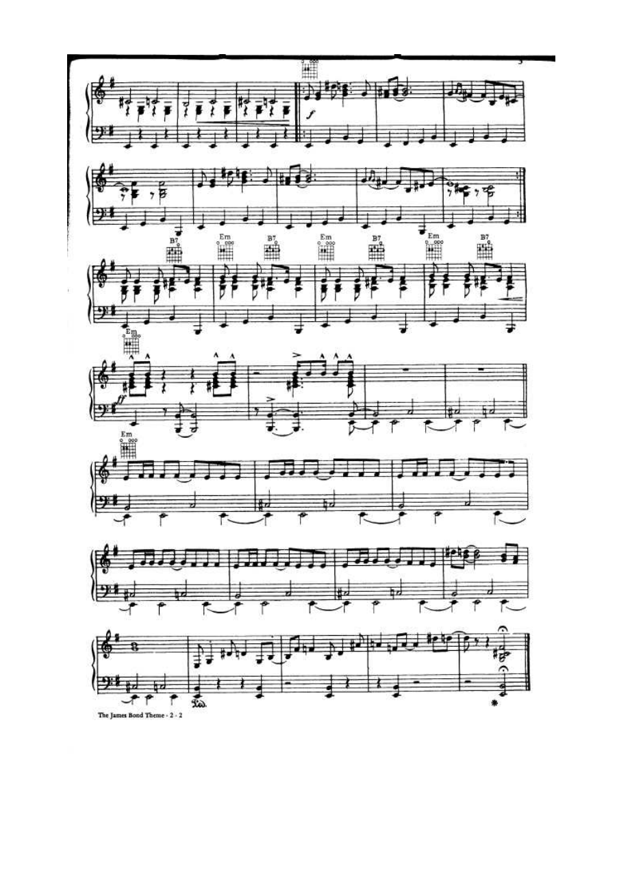系列－詹姆斯·邦德－主题曲15首钢琴谱5.docx_第2页