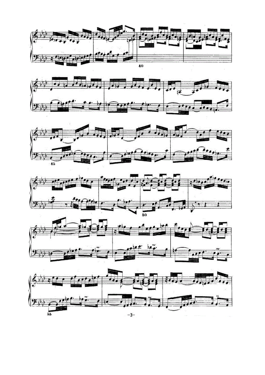 巴赫《平均律钢琴曲集·第二卷》之前奏曲（NO.17） 钢琴谱.docx_第3页