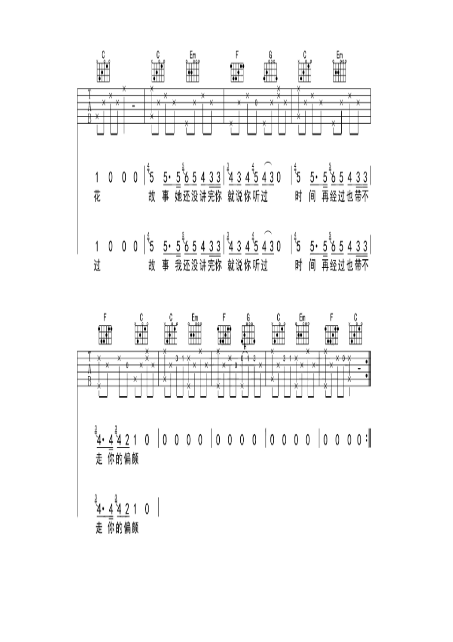 碌碌弹唱吉他谱吉他谱1.docx_第3页