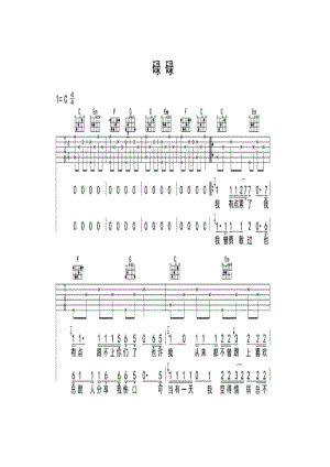 碌碌弹唱吉他谱吉他谱1.docx