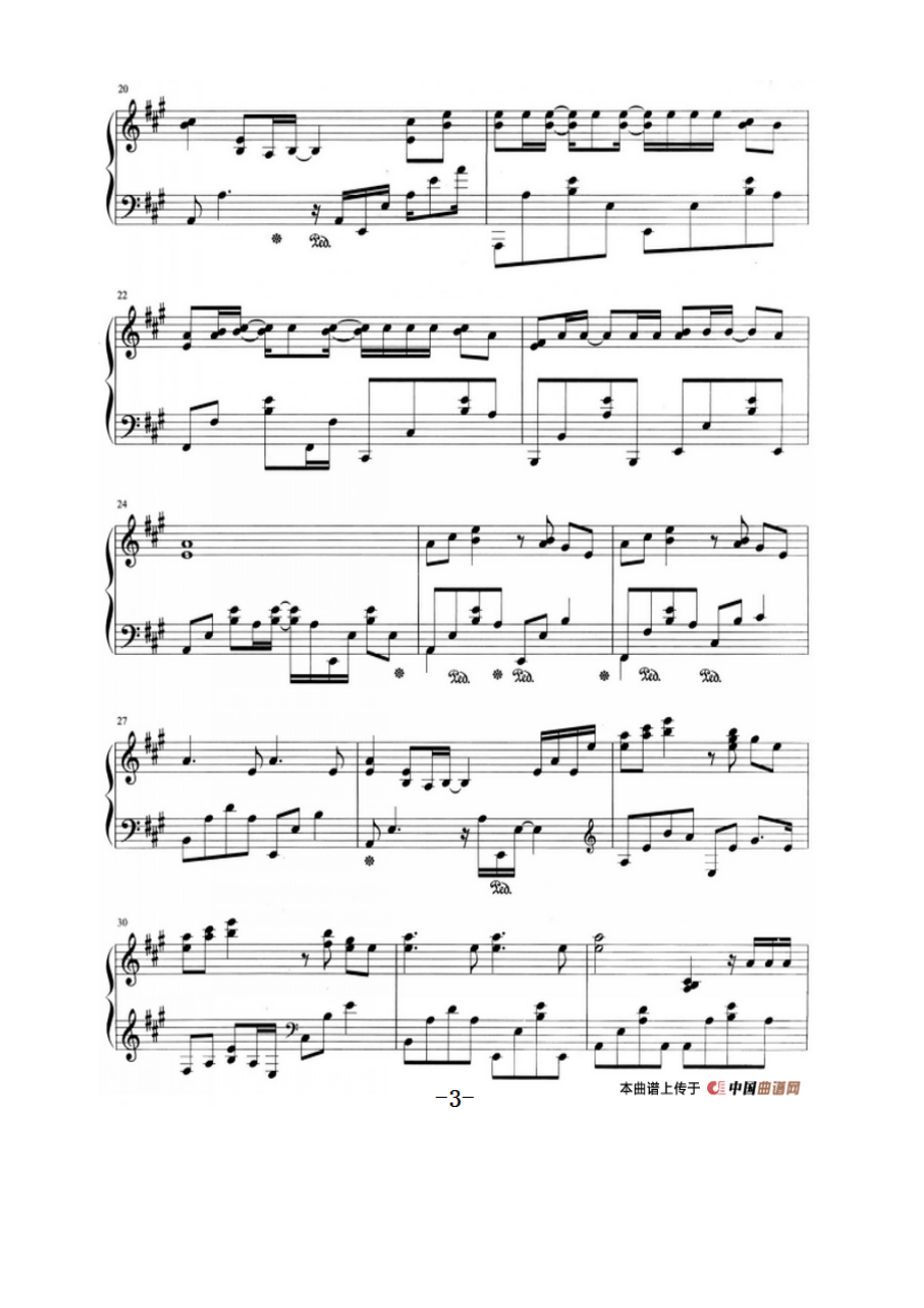 流行歌曲改编的钢琴曲：稻香 钢琴谱.docx_第3页
