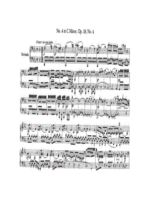 c小调第四弦乐四重奏 String Quartet No.4 in c Minor Op.18 钢琴谱.docx