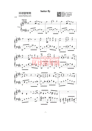 butter fly钢琴谱 钢琴谱.docx