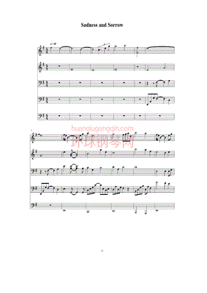 火影忍者Sadness and Sorrow 钢琴谱.docx