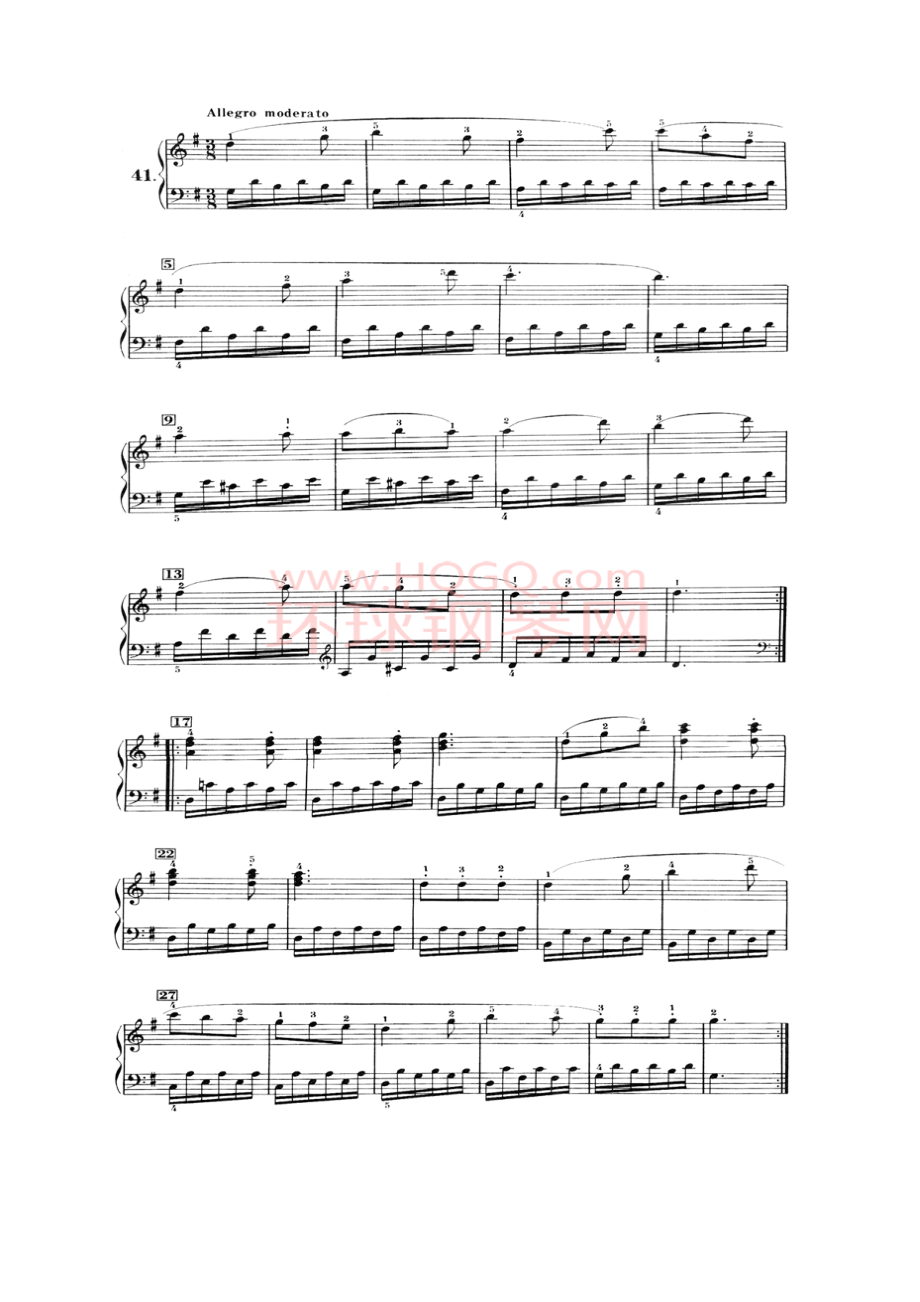 车尔尼钢琴初级教程 钢琴谱_40.docx_第1页