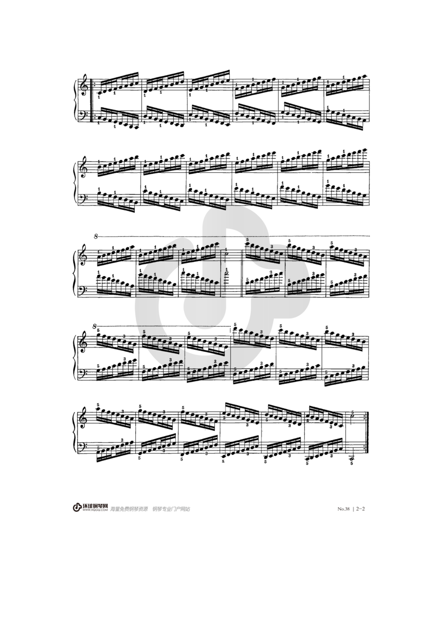 哈农钢琴练指法38 钢琴谱.docx_第2页
