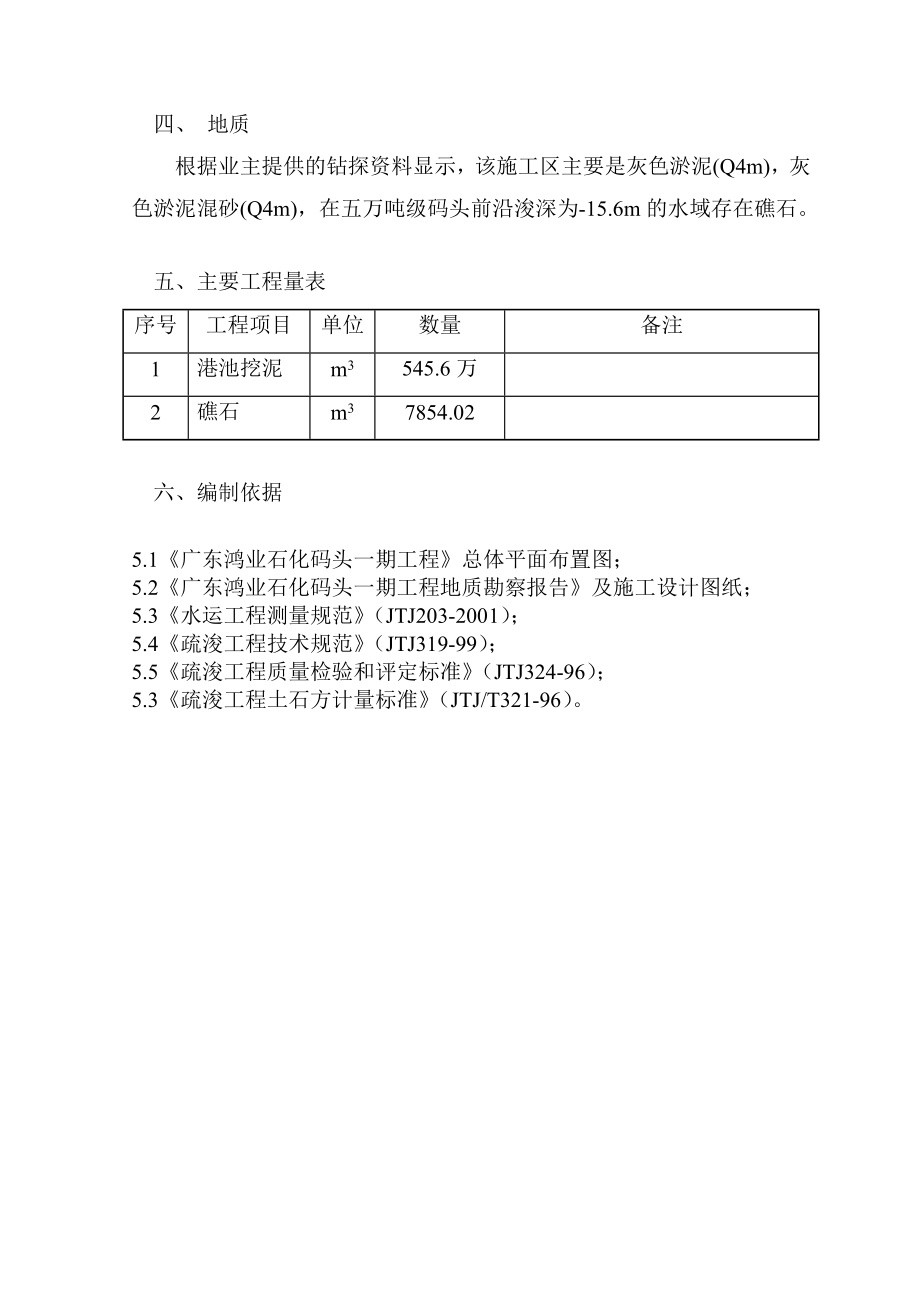 码头一期工程水域疏浚工程施工方案.doc_第3页