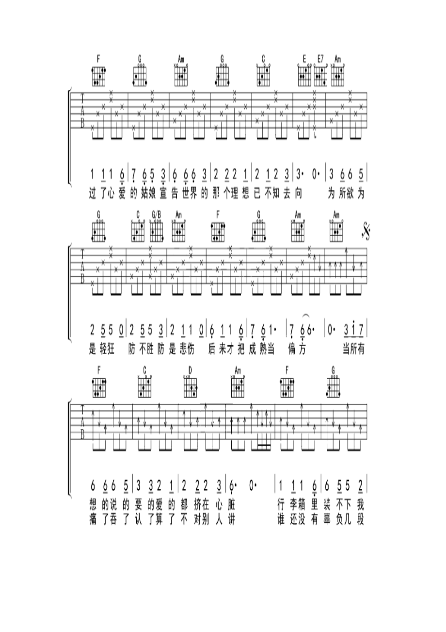 毛不易《牧马城市》 吉他谱.docx_第3页