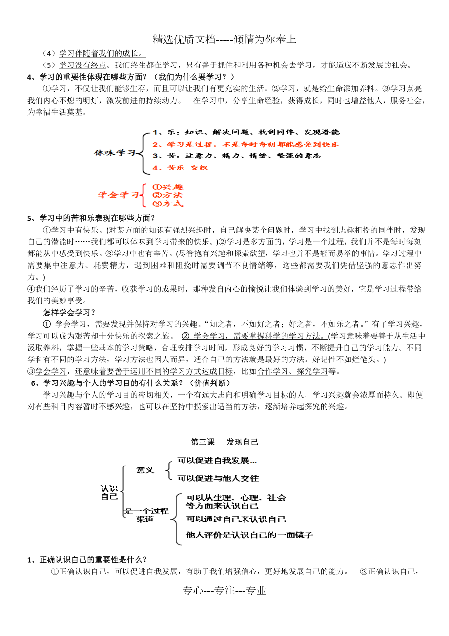 部编人教版政治七年级上册知识点大全.doc_第3页