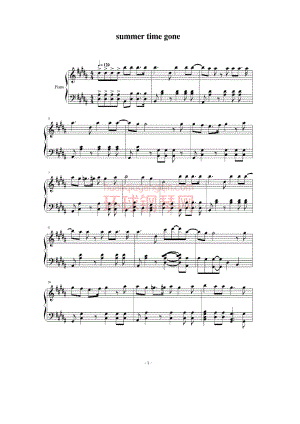 柯南OPsummer time gone瞎编版 钢琴谱.docx