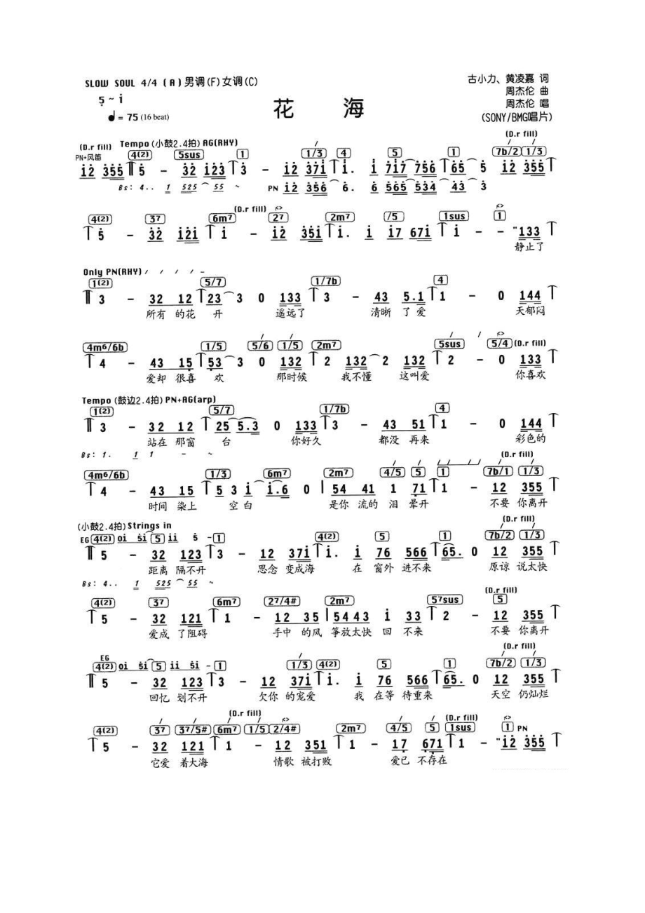 花海 简谱花海 吉他谱 吉他谱_5.docx_第1页