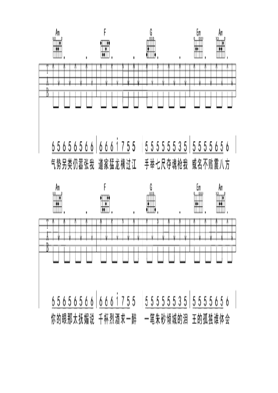 杨凯莉《让我做你的眼睛》 吉他谱.docx_第2页