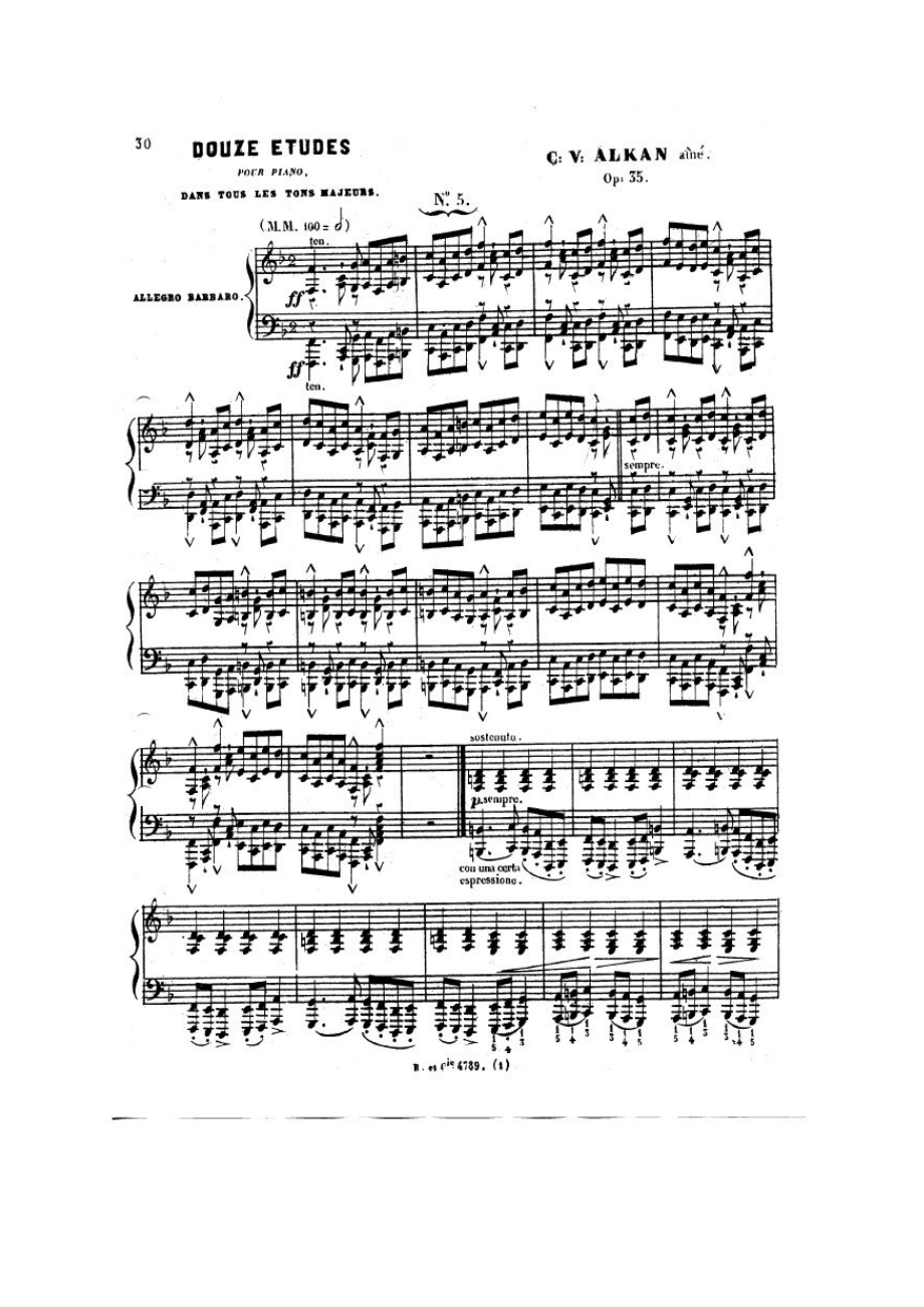 首大调练习曲 12 Etudes in All Major Keys Op.35 钢琴谱_2.docx_第1页