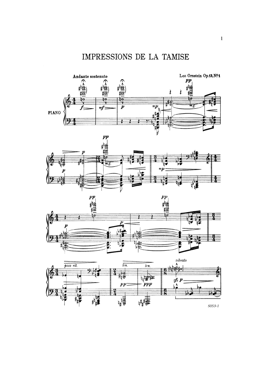 泰晤士河印象 Impressions of The Thames S.53 钢琴谱.docx_第1页