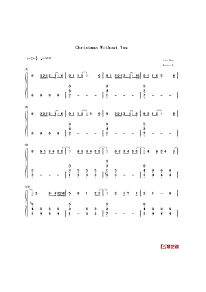 Christmas Without You钢琴简谱 钢琴谱.docx
