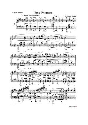 Deux Polonaises Op.26（2首波兰舞曲） 钢琴谱.docx