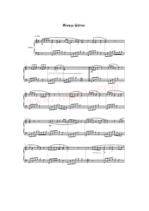 Always online（精简版） 钢琴谱.docx