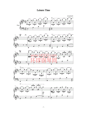 Leisure Time 钢琴谱.docx